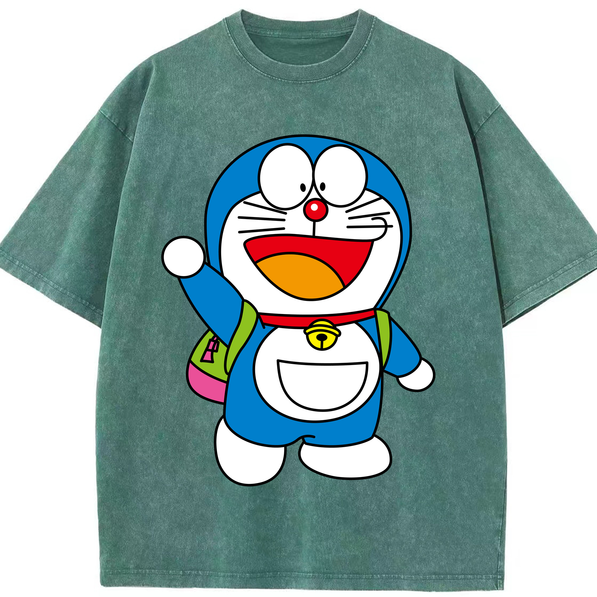 （画像用） ドラえもん Doraemon 綿100% ヴィンテージ風 半袖Tシャツ（フロントプリント）